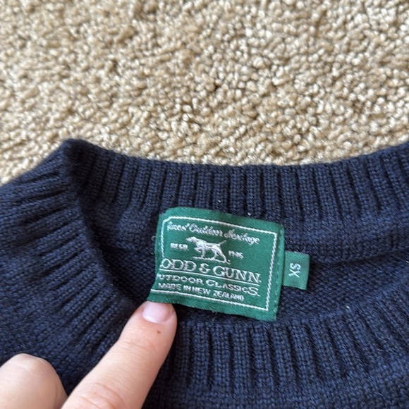 Rodd and Gunn Navy Merino Wool Crewneck Casual Logo Sweater - Picture 3 of 11